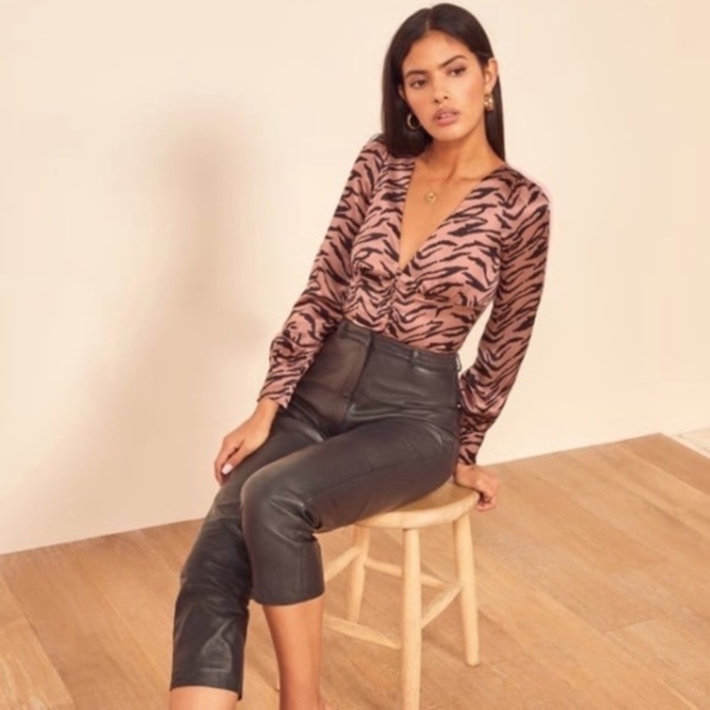 Reformation Candence Top in Tigerlily